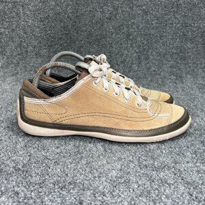 Cushe BLVD Shoes Women's 9 Champagne Canvas Lace Comfort Casual Surf Sneakers